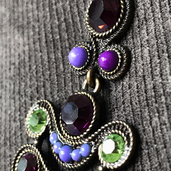Purple and Green darling earrings - Picture 4 of 6